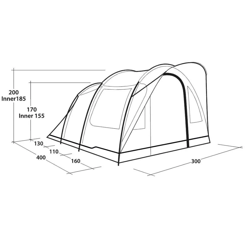 Outwell Sky 4 Tent - 4 Man Tunnel Tent