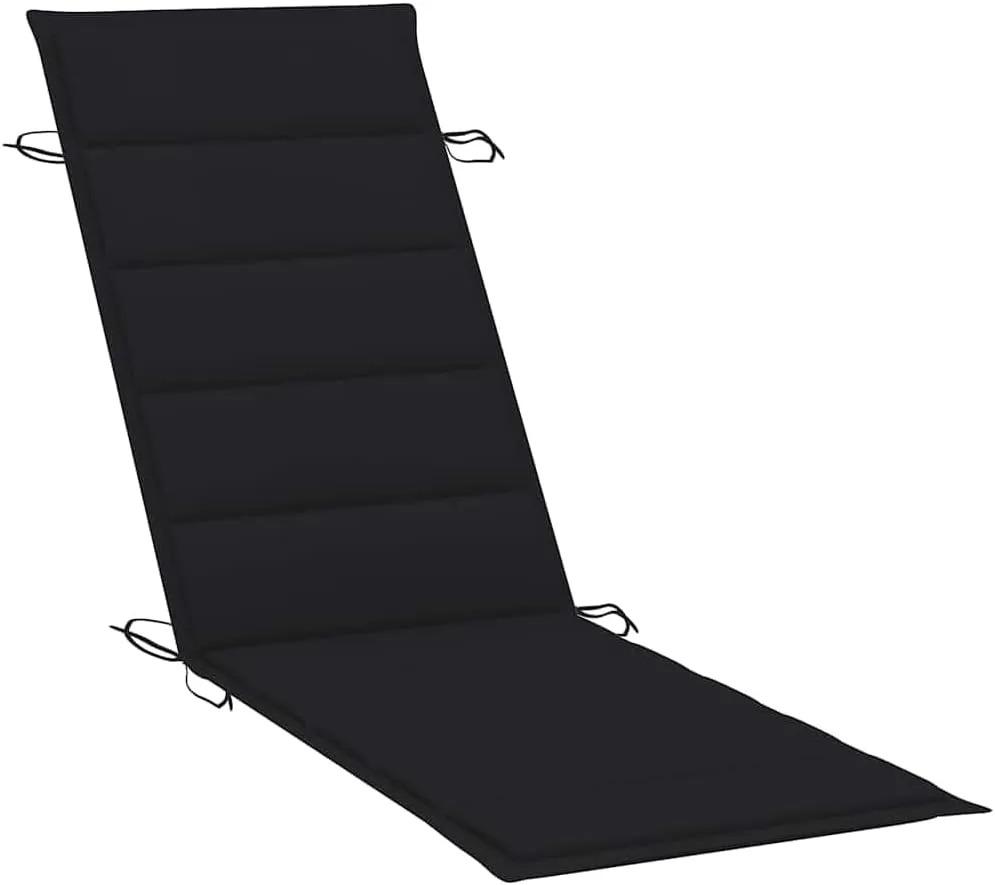 Patio Sun Lounger with Cushion Solid Acacia Woodtanning Chair Recliner Camping Chairs Patio Suitable for Garden Courtyard