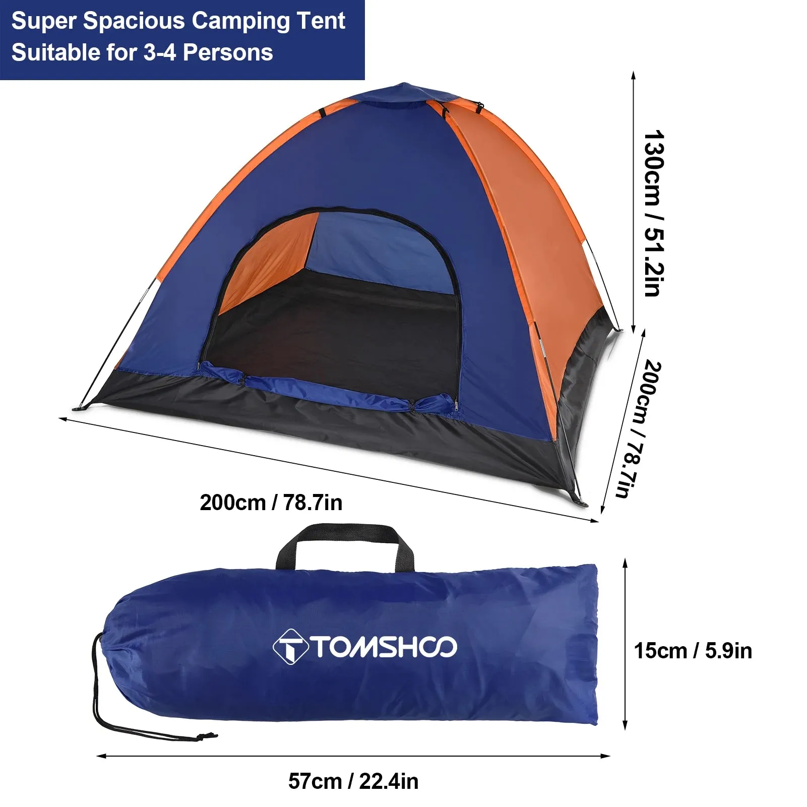 Persons Camping Backpacking Beach Lightweight Camping Tent Fishing Tent Fly Outdoor Tent for TOMSHOO Rain 3-4 Savings-packed with Hiking Summer clearance Family