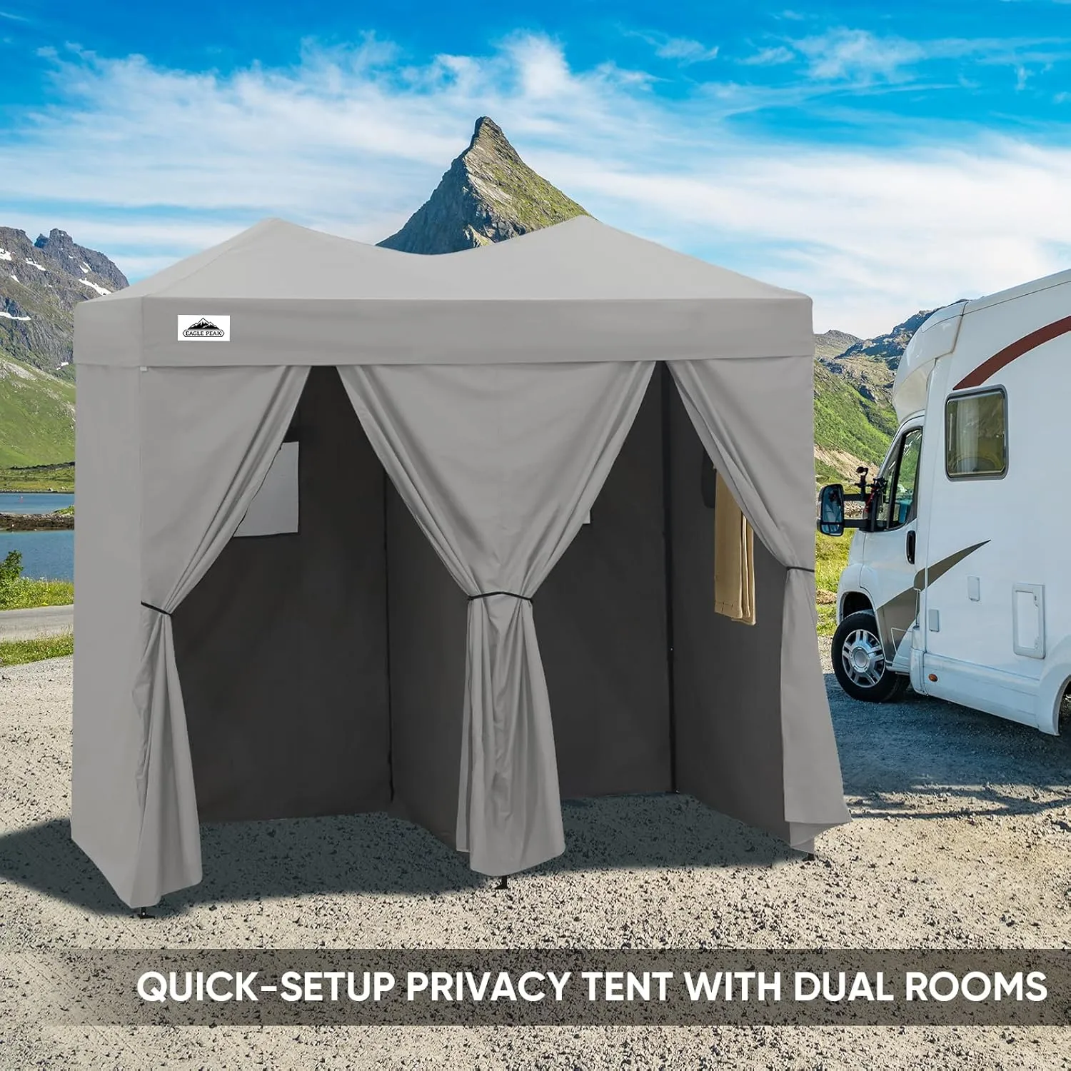 Photoshoots Changing EAGLE (Gray) Changing Dressing or 8x4, Supportive Portable Popular product Up Sun 2 for Portable PEAK Shelter, Up Pop Tent Outdoor Room Changing Beach Room Room for Pop Pool, Room,