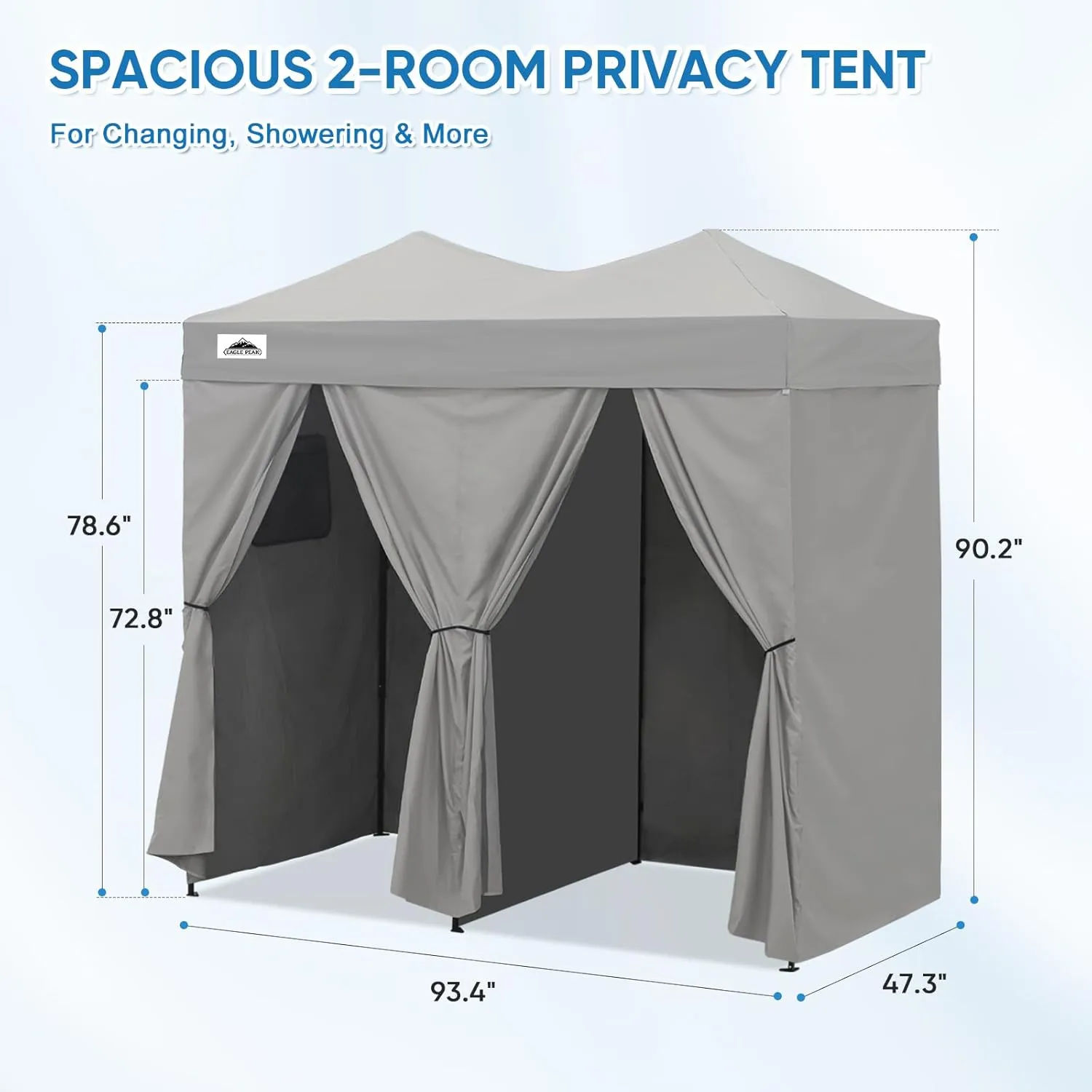Photoshoots Changing EAGLE (Gray) Changing Dressing or 8x4, Supportive Portable Popular product Up Sun 2 for Portable PEAK Shelter, Up Pop Tent Outdoor Room Changing Beach Room Room for Pop Pool, Room,