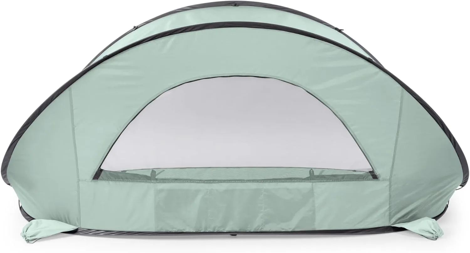 PICNIC TIME Manta Portable Beach Tent, Pop Up Tent, Beach Sun Shelter Pop Up, Beach Umbrella (Light Green)