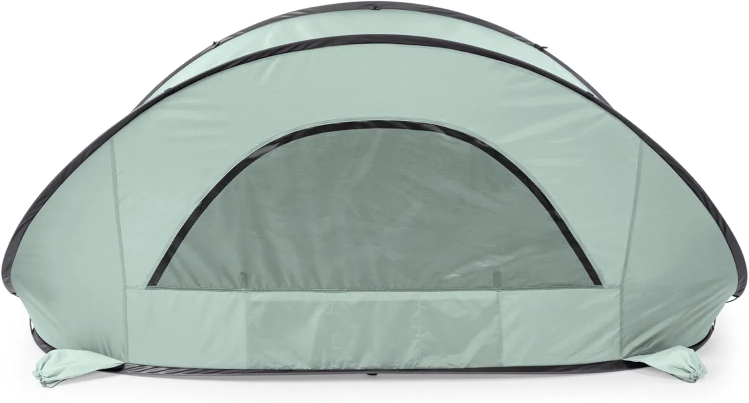 PICNIC TIME Manta Portable Beach Tent, Pop Up Tent, Beach Sun Shelter Pop Up, Beach Umbrella (Light Green)