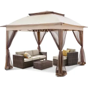 Pop-Up Instant Gazebo Tent With Mosquito Netting
