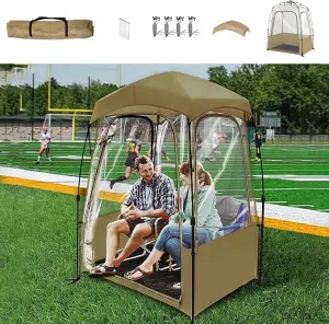 Pop Up Tent, Clear Outdoor Tents Sports Fishing, Rainproof and Windproof Beach Tent for Camping, Lightweight and Sturdy, Easy Set Up, UPF 50  Portable Folding tent 39" x 59"