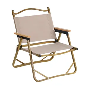 Portable Folding Beach Chair with Aluminium Frame - Set of 2