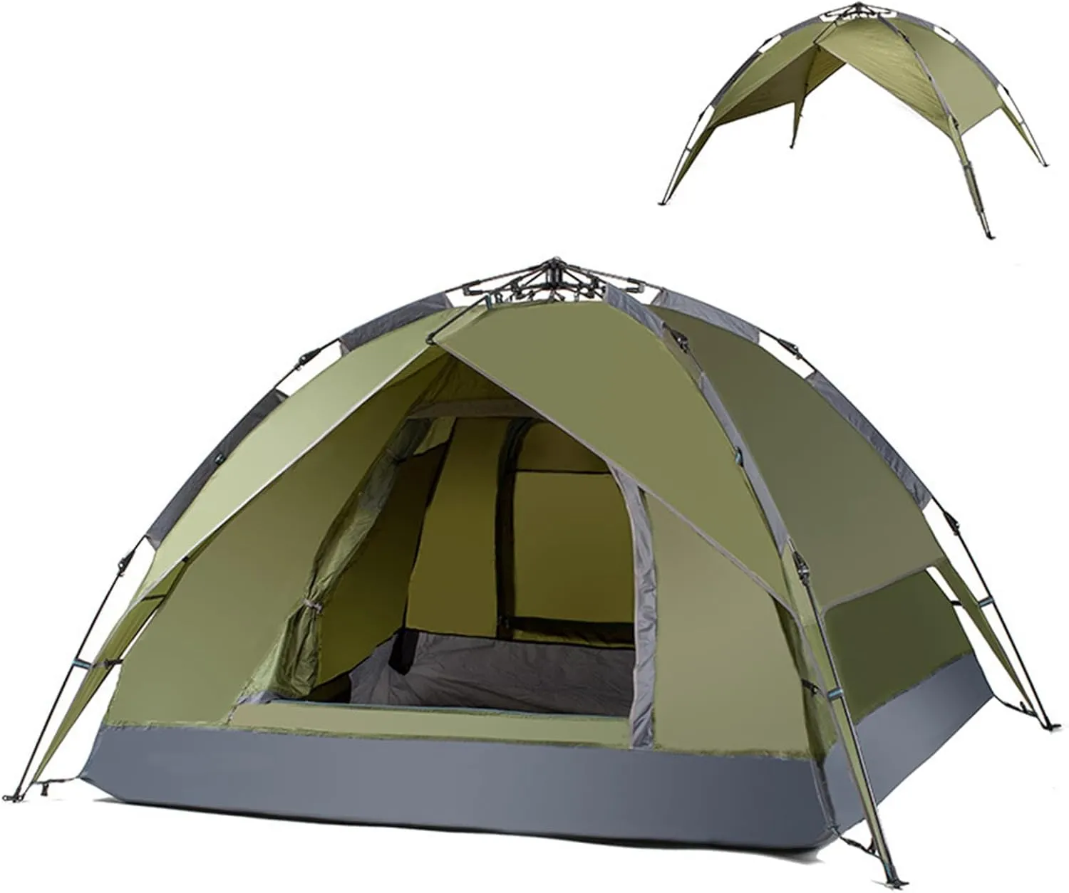 Portable Generic Pop Up Tent,3-4 Persons Camping Tent Waterproof Instant Automatic Easy Set Up Dome Tent for Holiday Hiking (Green)