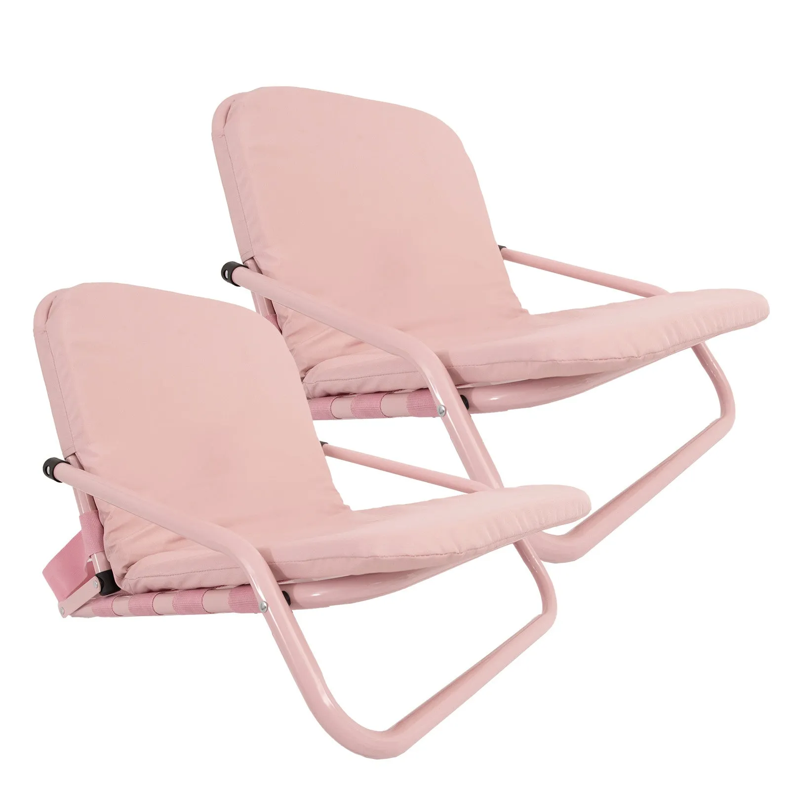 Portable Pink 2-Pack Folding Beach Chairs
