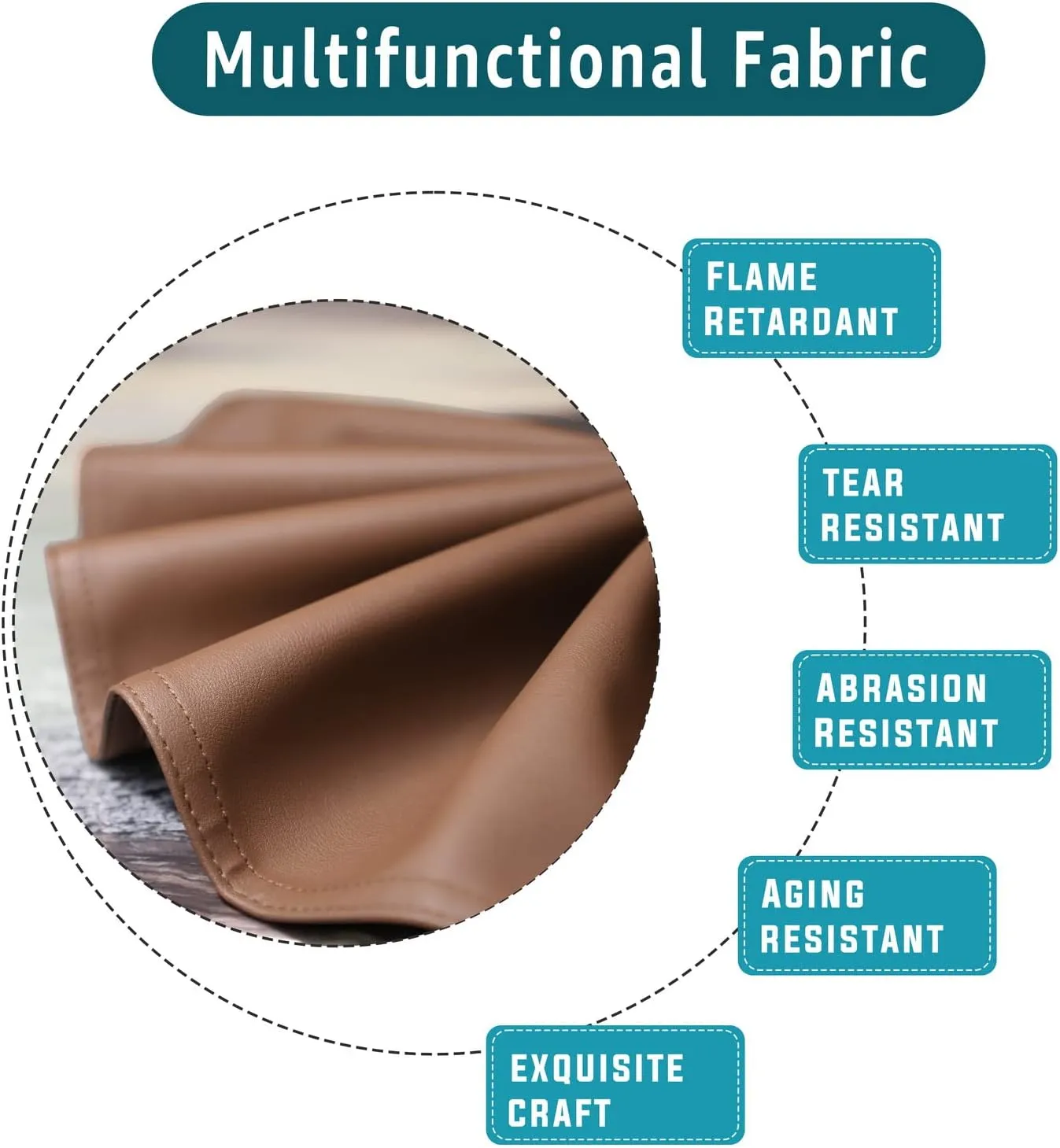 Premium Headrest Cover for Recliner Chair, Flame Retardant Faux Leather Recliner Headrest Protector, Wear Resistant Recliner Headrest Cover for Office Chair Theater Seat, 16W*27L, Brown