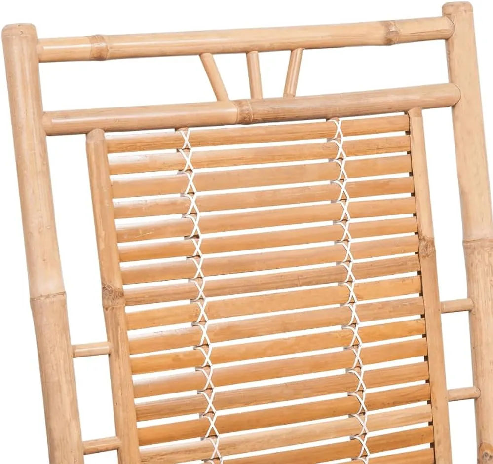Premium Solid Bamboo Rocking Chair with Comfortable Anthracite Cushion for Outdoor Patio Garden Indoor Lounge Use Includes Extra Cushion Durable and Easy to Clean Furniture