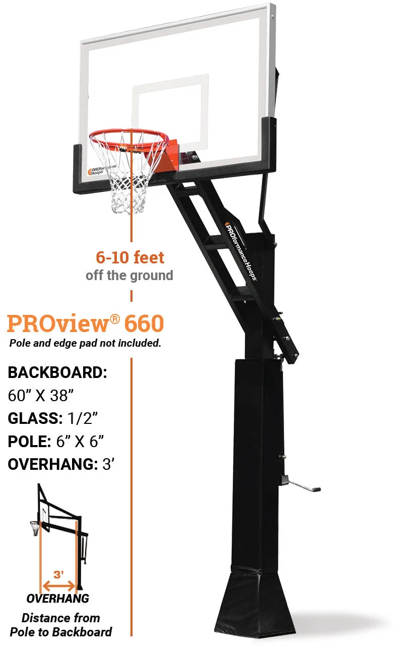 PROview® 660 | Best Seller – 60" Adjustable Basketball Hoop System