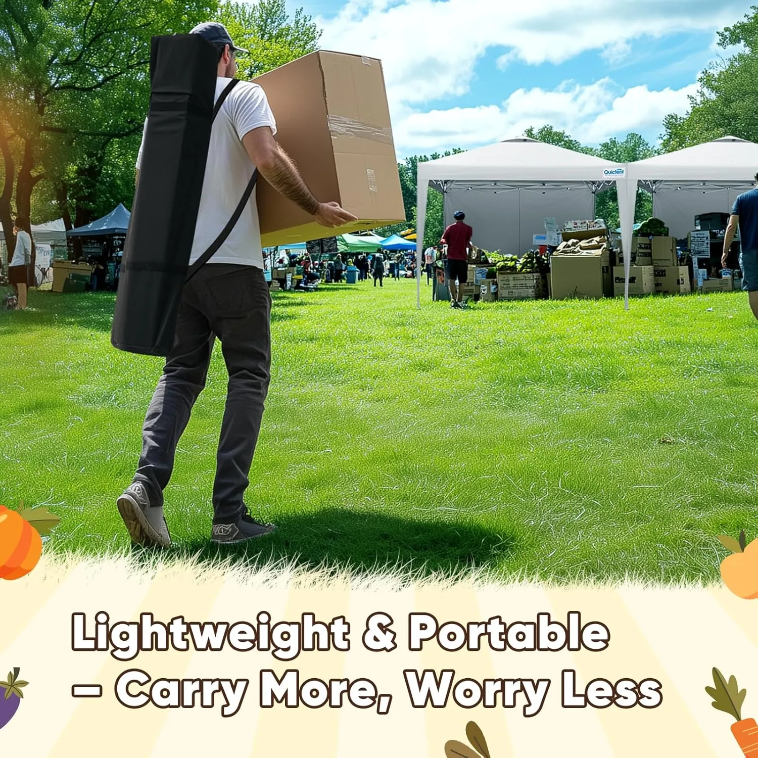 Quictent 10x10 Pop Up Canopy Tent with 1 Sidewall, Instant Setup Gazebo for 1 Person, Portable & Compact, Waterproof & UV Protection, Ideal for Camping, Beach, Parties, and Outdoor Events