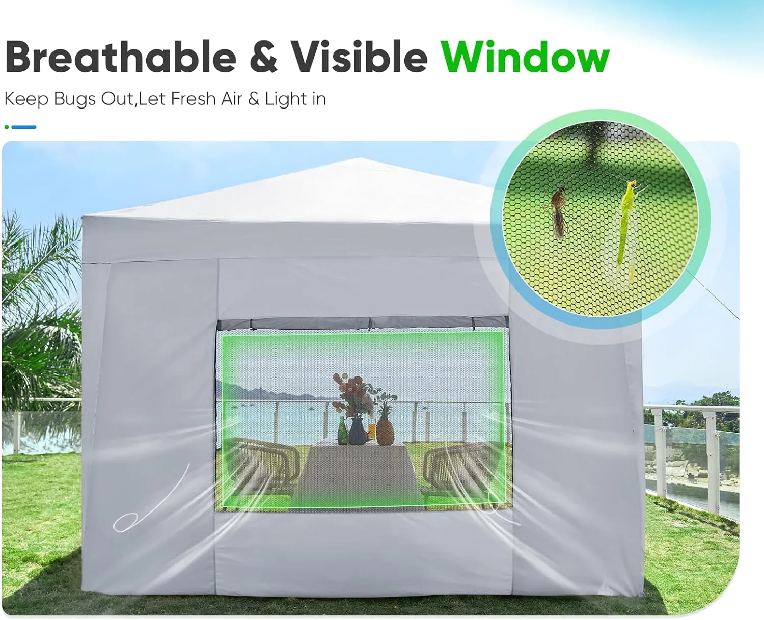 Quictent Privacy 10x10 Pop up Canopy Tent with Sidewalls and Roll-up Ventilated Windows, One Person Setup, Easy Outdoor Commercial Gazebo Shelter Enclosed Waterproof, Bonus 4 Sandbags