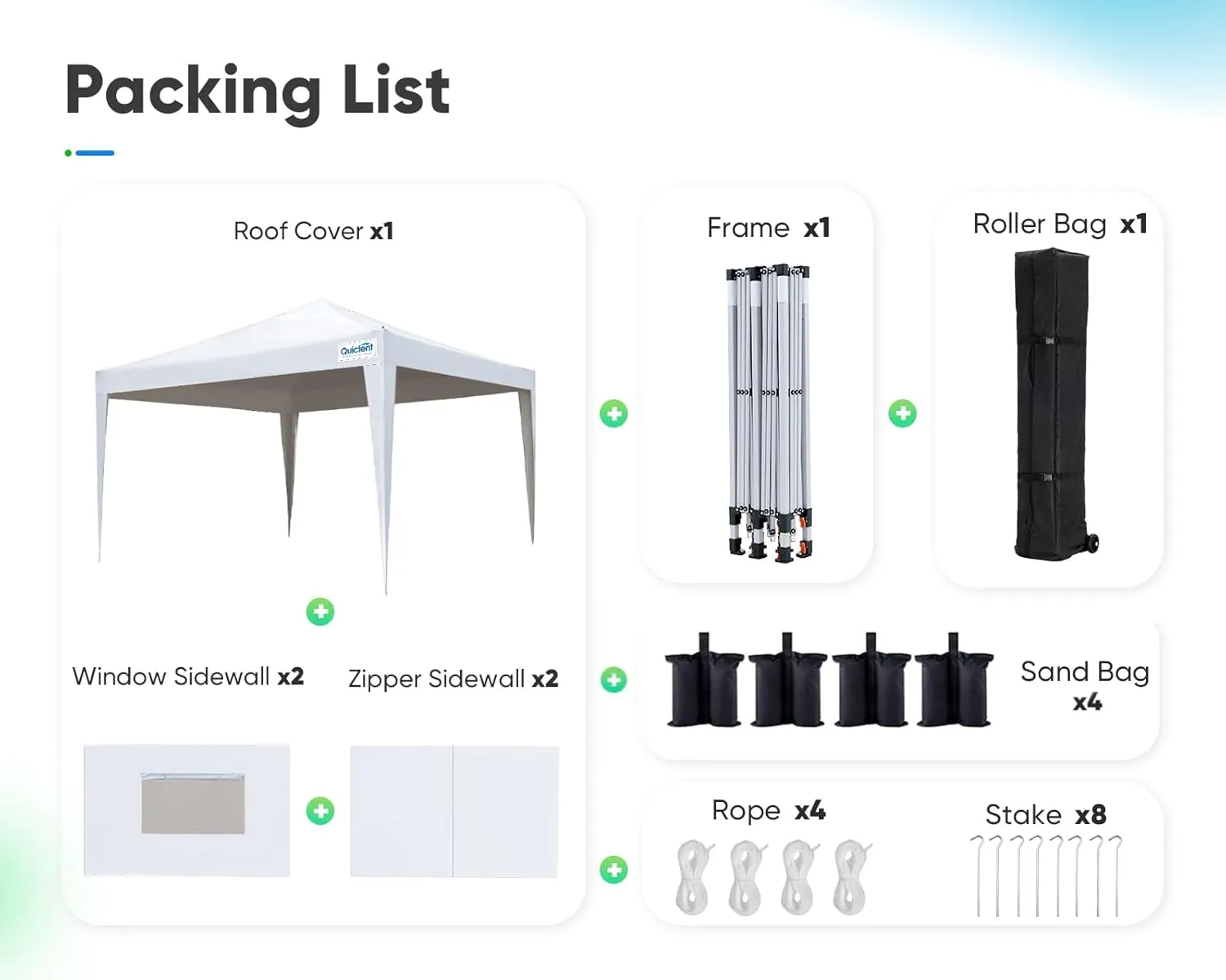 Quictent Privacy 10x10 Pop up Canopy Tent with Sidewalls and Roll-up Ventilated Windows, One Person Setup, Easy Outdoor Commercial Gazebo Shelter Enclosed Waterproof, Bonus 4 Sandbags