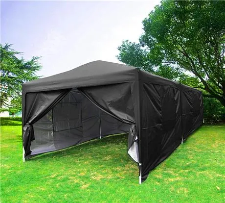 Quictent Upgraded Privacy 10' x 20' Pop Up Canopy-Black