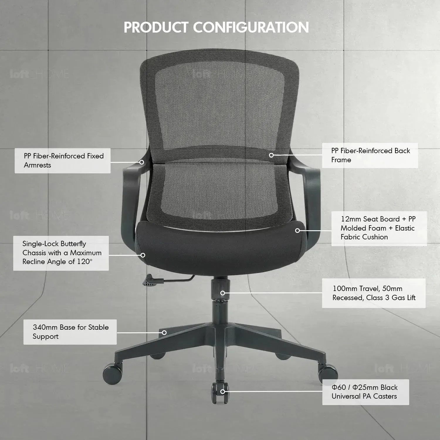 [Ready Stock] Modern Mesh Ergonomic Office Chair CURVE