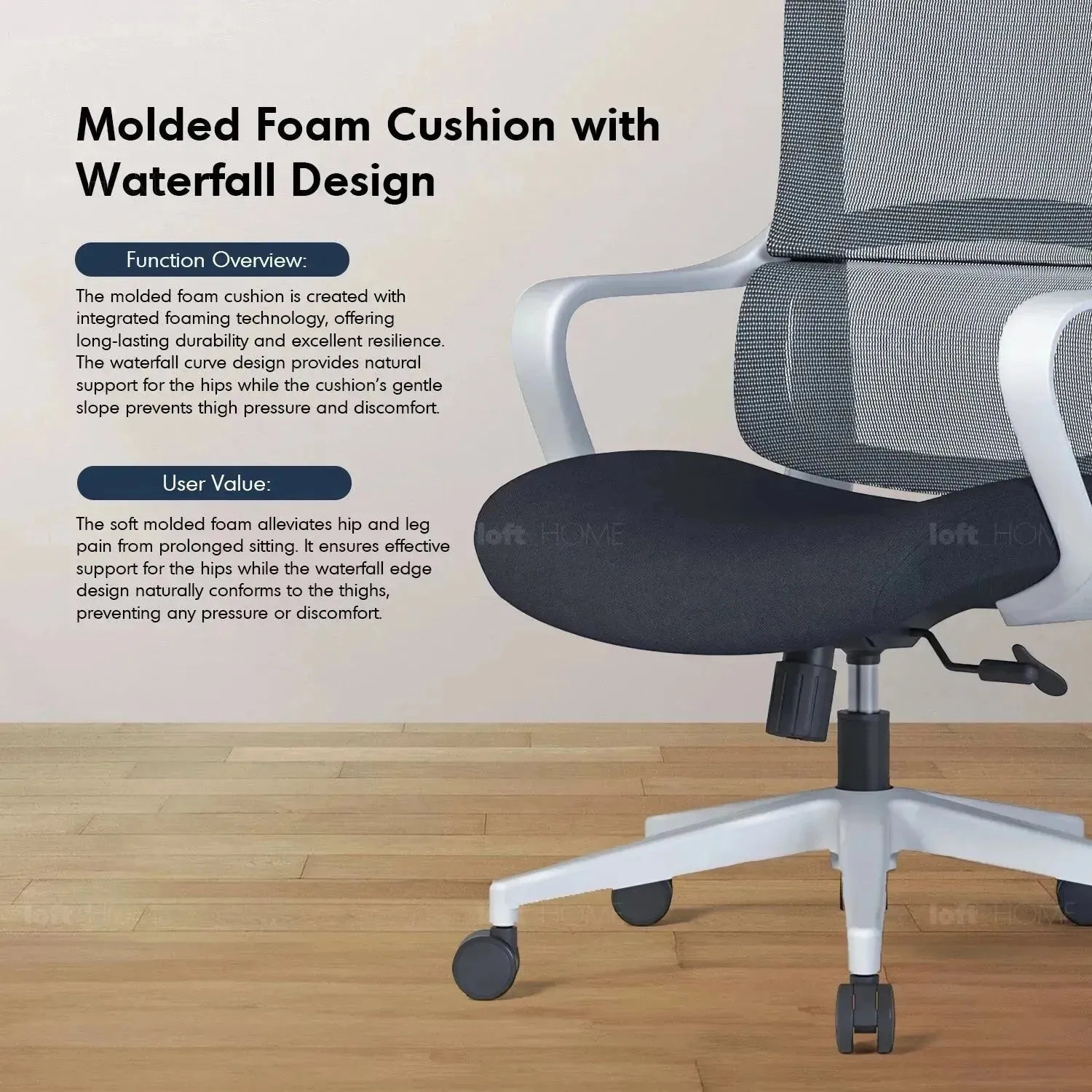 [Ready Stock] Modern Mesh Ergonomic Office Chair CURVE