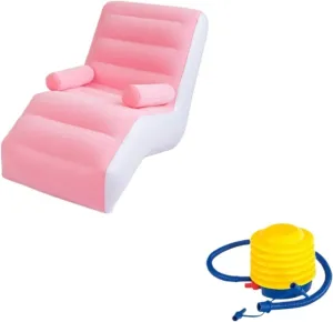 Recliner Inflatable Lazy Sofa Fashionable and Comfortable Lunch Rest Lazy Lounge Gaming Chair Indoor Foldable Bed Leisure Air Bench Portable (Color : Option 2)