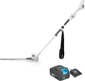 Redback 40V Cordless Pole Hedge Trimmer Long Reach 20" Cutting Length 6 Position Adjustable Head with 2Ah Battery and Charger