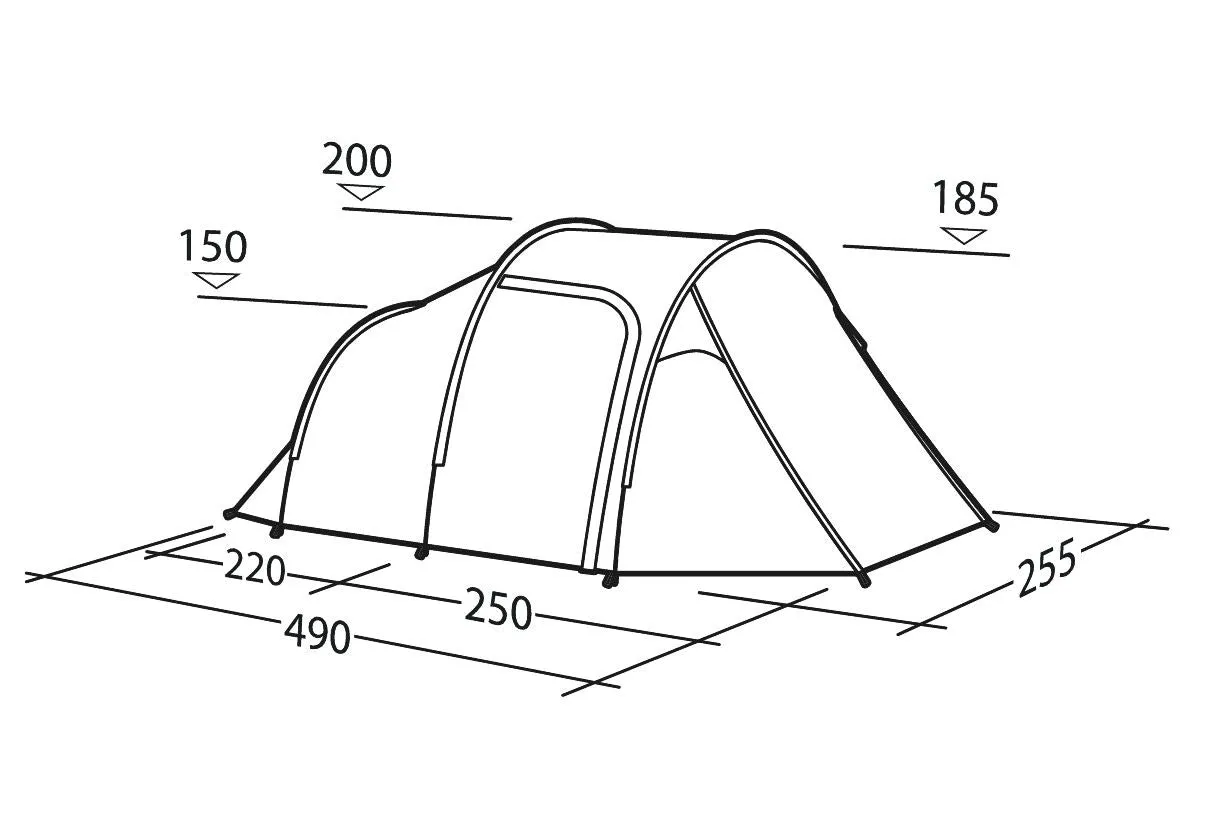 Robens Cima Versa 4 Tent, 4 Person Tent - Green (OUT0084)