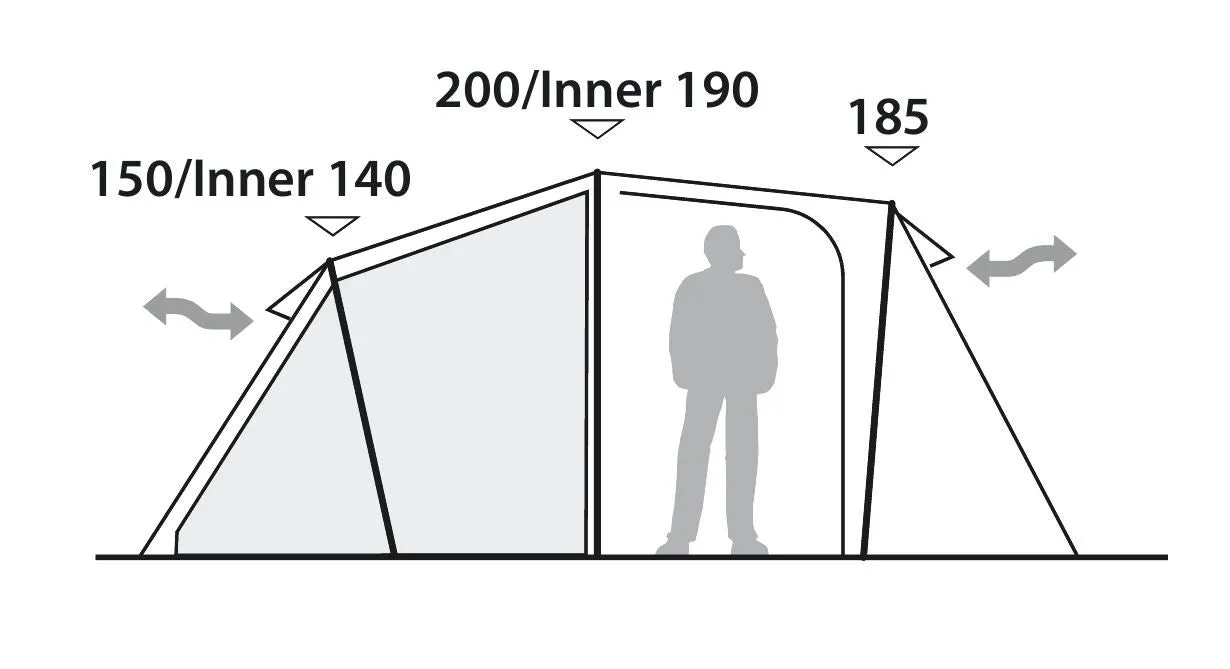 Robens Cima Versa 4 Tent, 4 Person Tent - Green (OUT0084)