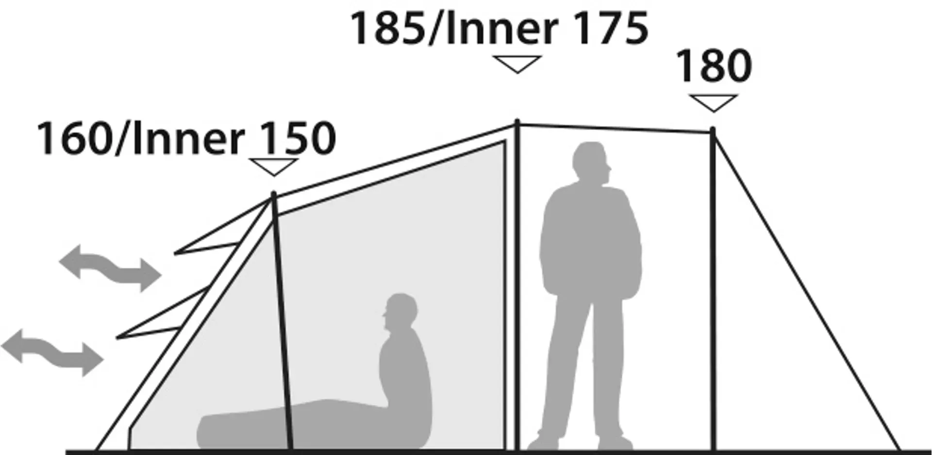 Robens Double Dreamer 4 Tent 4 Person 2023 (130329) in Brown & Beige