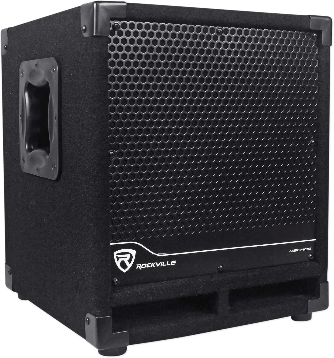 Rockville RBG10S Powered PA Subwoofer, Compact, 10", 1200W, Deep Bass, Variable Crossover, Built-in Limiter, Pole Mount, Perfect for DJ, House Parties