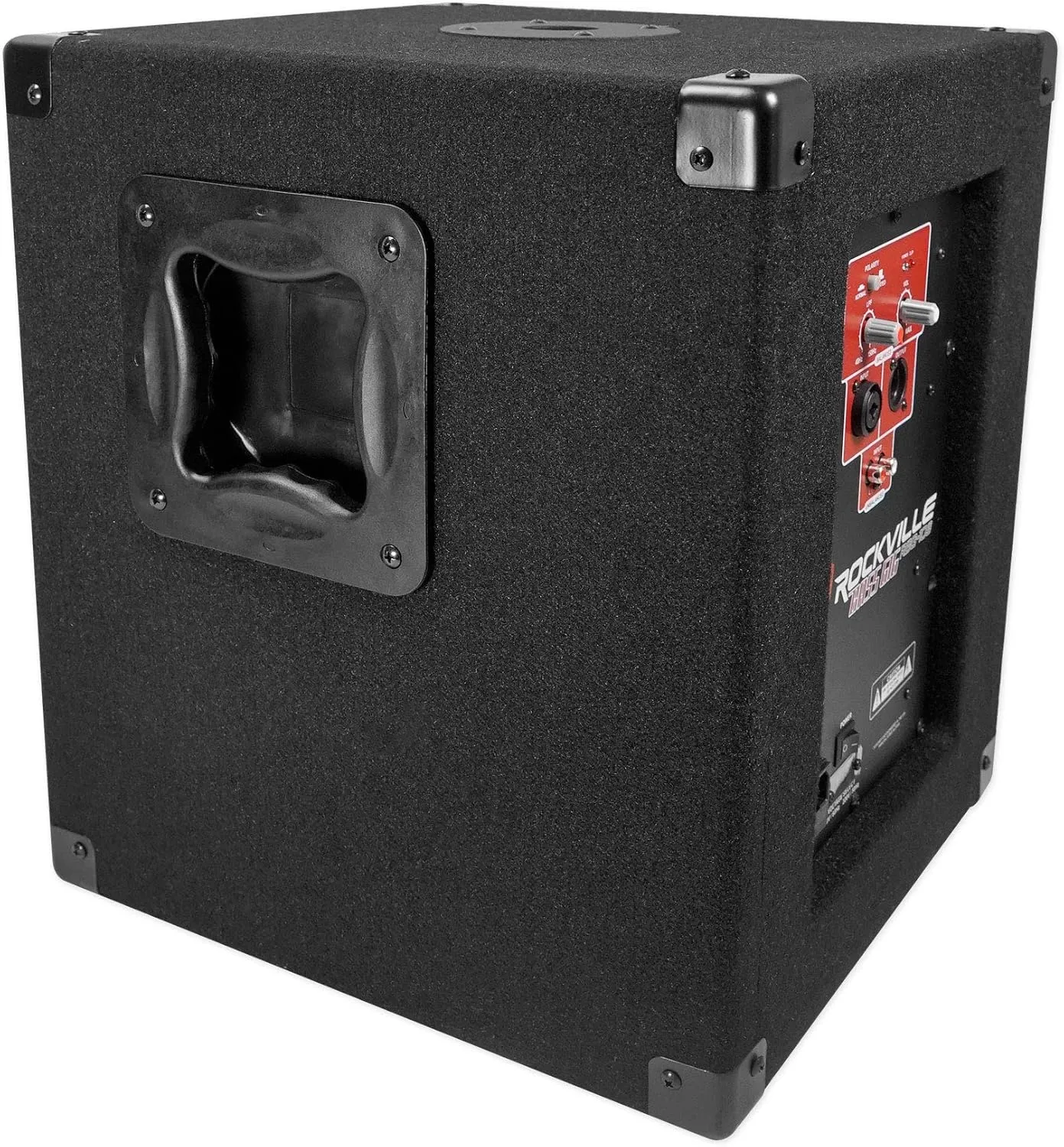 Rockville RBG10S Powered PA Subwoofer, Compact, 10", 1200W, Deep Bass, Variable Crossover, Built-in Limiter, Pole Mount, Perfect for DJ, House Parties