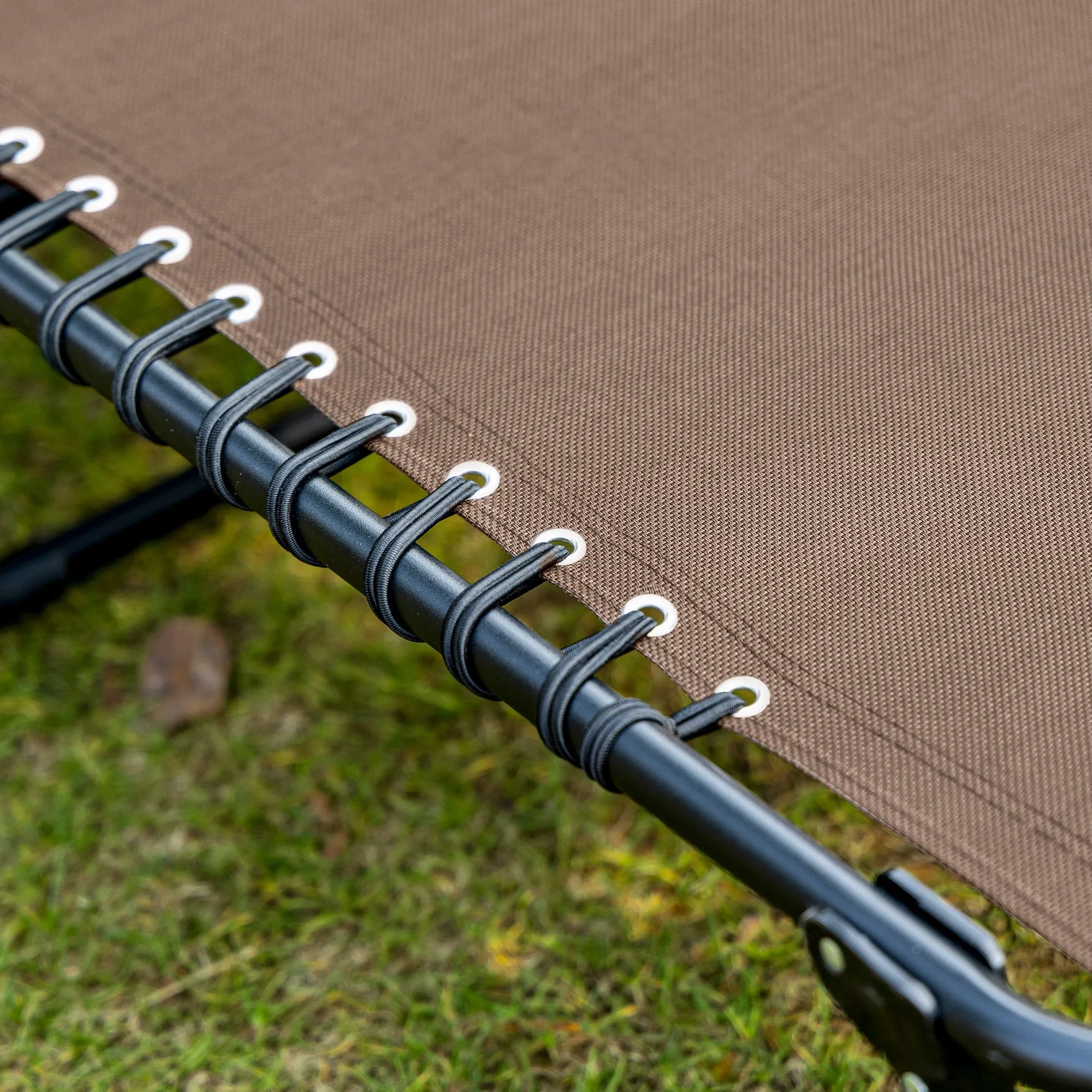 Rootz Lying Chair - Foldable Lounger - Reclining Chair - Neck Pillow Support - Steel Frame - 185cm x 58cm x 30cm