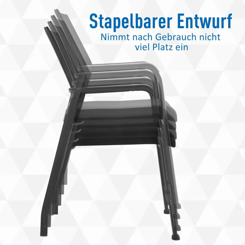 Rootz Vinsetto 2 Piece Set Meeting Chair - Conference Chair - Office Chair - Ergonomic - Stackable - High Stability - 58cm x 58cm x 88cm
