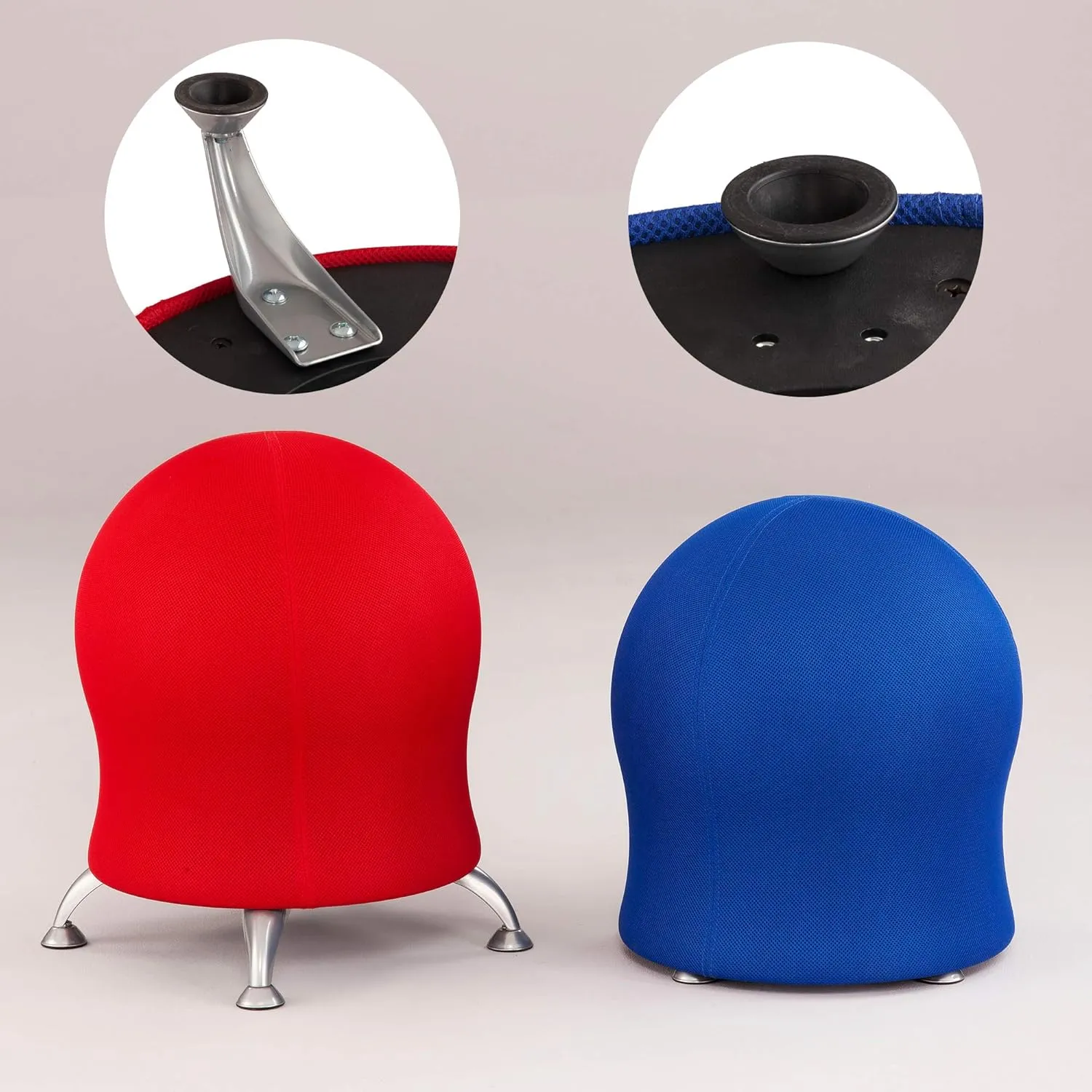 Safco Zenergy Ball Chair, Active Seating, Anti-Burst, Inflatable Chair for Home Office and Classroom, Blue Mesh