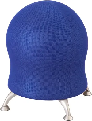 Safco Zenergy Ball Chair, Active Seating, Anti-Burst, Inflatable Chair for Home Office and Classroom, Blue Mesh
