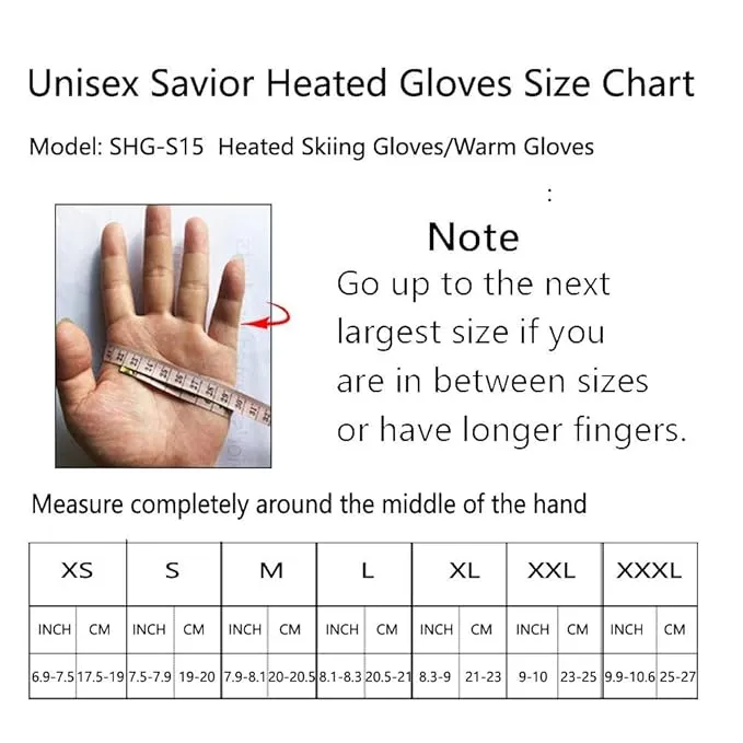 SAVIOR HEAT Heated Ski Mittens Electric Rechargeable Battery Leather Thick Gloves for Men Women Ski Snowboard Snowmobile Motorcycle