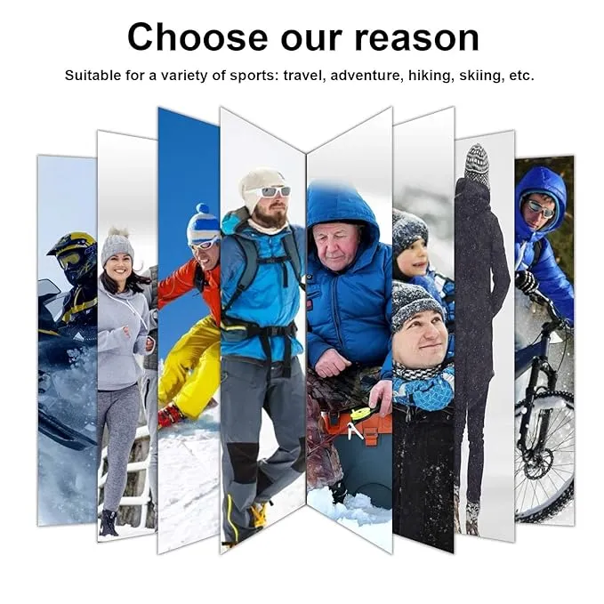 SAVIOR HEAT Heated Ski Mittens Electric Rechargeable Battery Leather Thick Gloves for Men Women Ski Snowboard Snowmobile Motorcycle