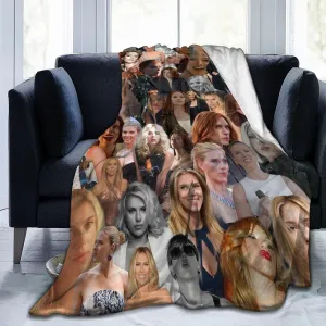 Scarlett Johansson Blanket Flannel Fleece Printed Throw Blankets Ultra Soft Micro Warm Blanket for All Season Bedding Chair Sofa Couch Bed 50"x40"