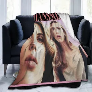 Scarlett Johansson Blanket Flannel Fleece Printed Throw Blankets Ultra Soft Micro Warm Blanket for All Season Bedding Chair Sofa Couch Bed 50"x40"