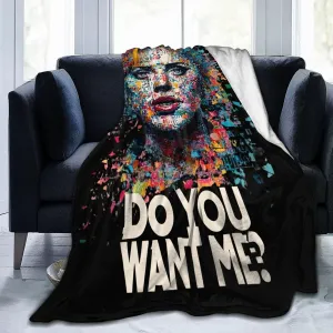 Scarlett Johansson Blanket Flannel Fleece Printed Throw Blankets Ultra Soft Micro Warm Blanket for All Season Bedding Chair Sofa Couch Bed 50"x40"