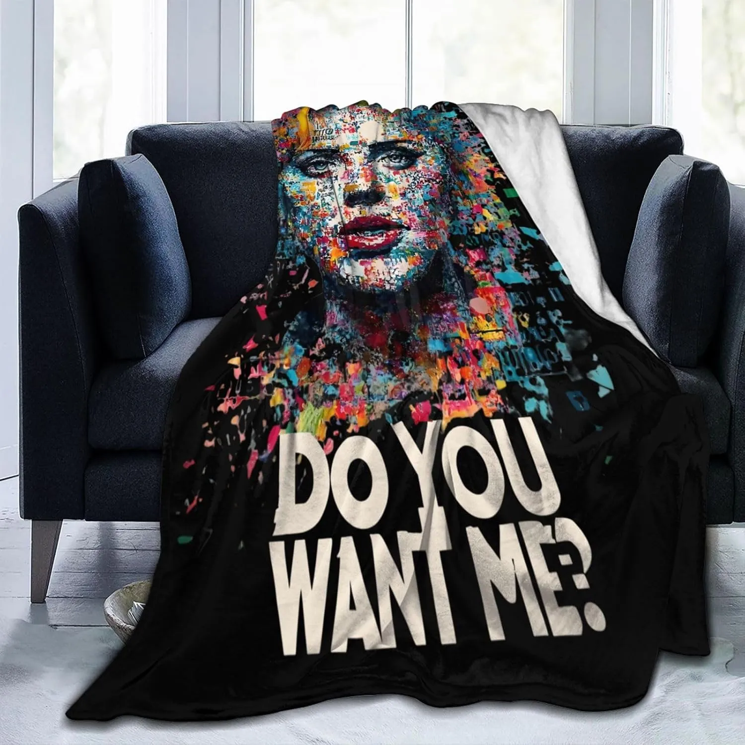 Scarlett Johansson Blanket Flannel Fleece Printed Throw Blankets Ultra Soft Micro Warm Blanket for All Season Bedding Chair Sofa Couch Bed 50"x40"