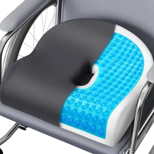 Seat Cushion Office Chair Cushion for Back & Tailbone & Sciatica Pain Relief, Grey Memory Foam Desk Chair Pressure Relief Seat Cushion for Long Sitting Car Drivers, Office Worker