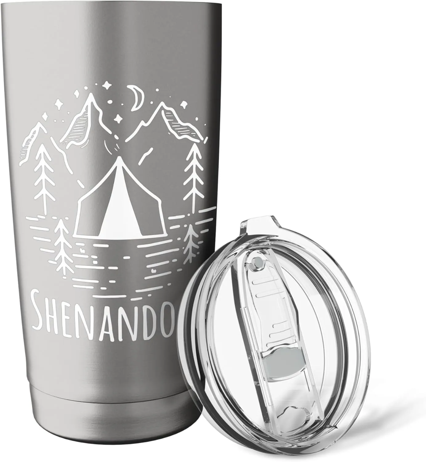 Shenandoah Virginia Camping Tent Rustic Mountains Wilderness Stainless Steel Insulated Tumbler