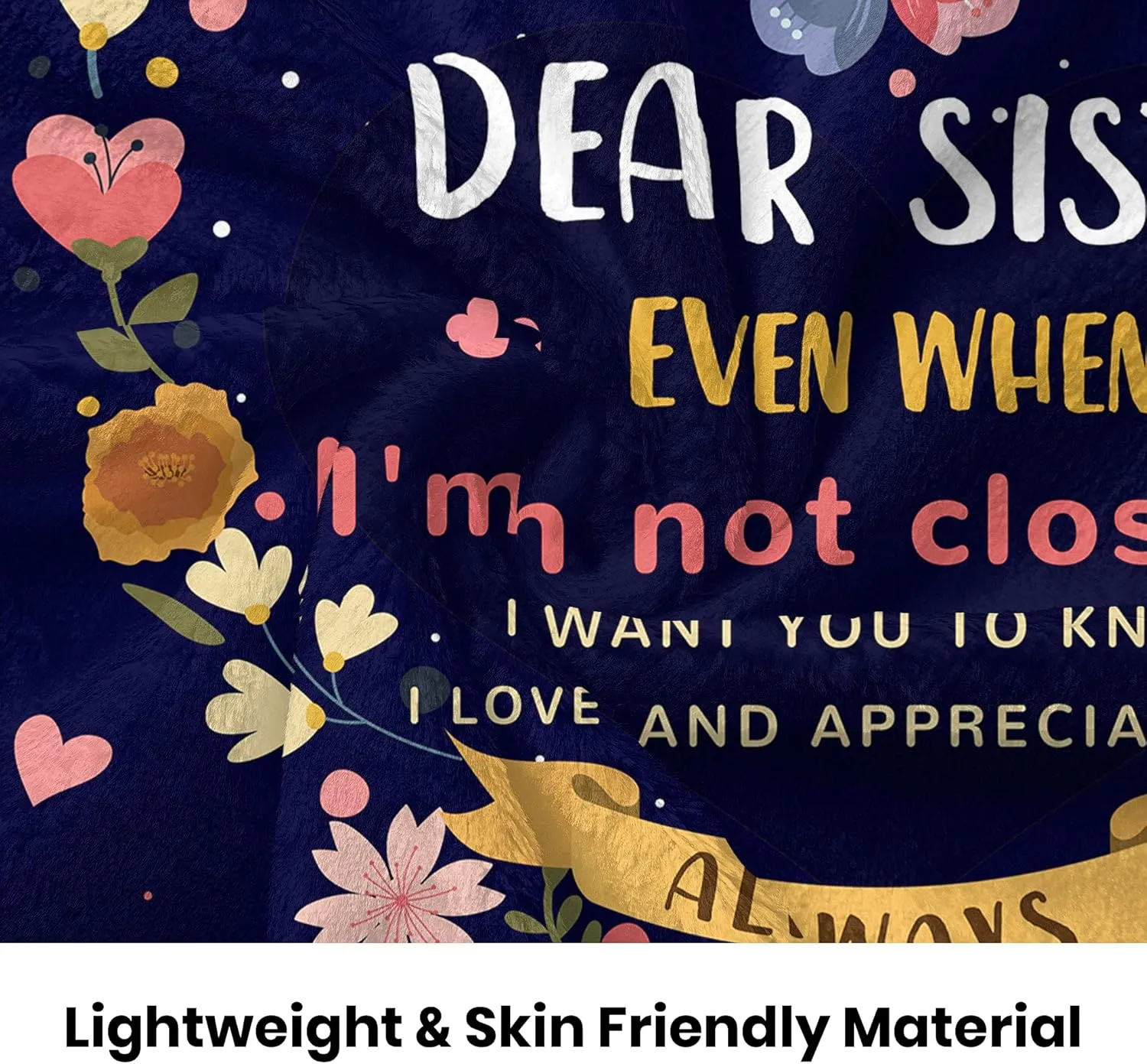 Sister Blanket - Birthday, Valentine's Day Gift from Sister - Throw Blanket 60'' x 50''