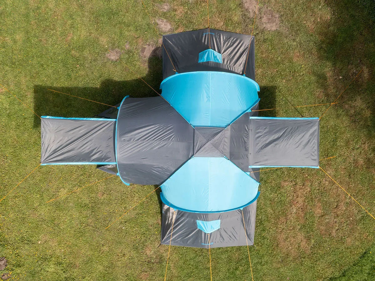 Skandika Hammerfest 4 Plus Vis-A-Vis Tent 4 Person in Light Blue & Dark Grey (SKA0043)