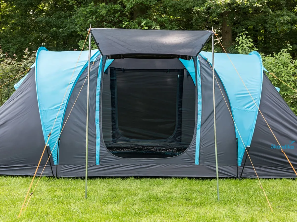 Skandika Hammerfest 4 Protect Vis-A-Vis Tent 4 Person in Light Blue & Dark Grey (SKA0024)
