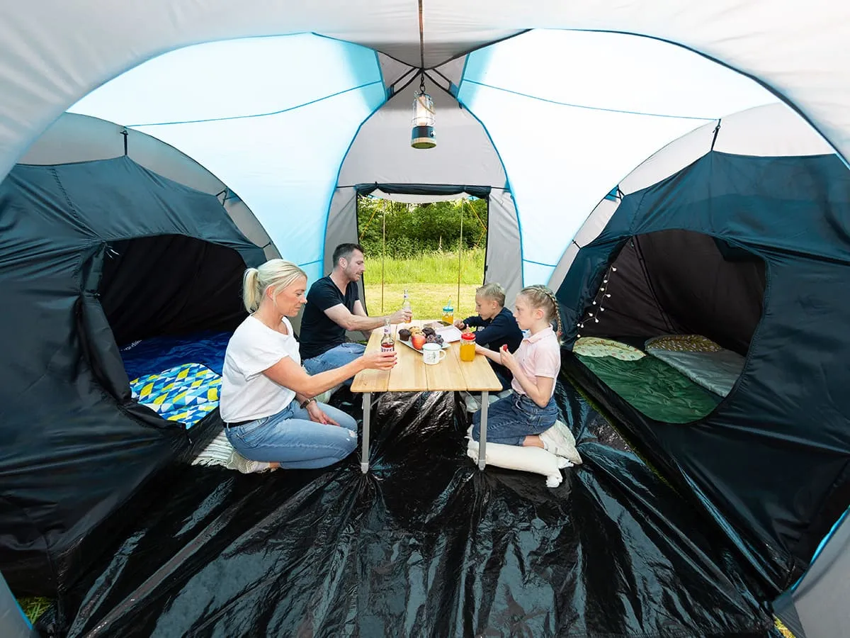 Skandika Hammerfest 4 Protect Vis-A-Vis Tent 4 Person in Light Blue & Dark Grey (SKA0024)