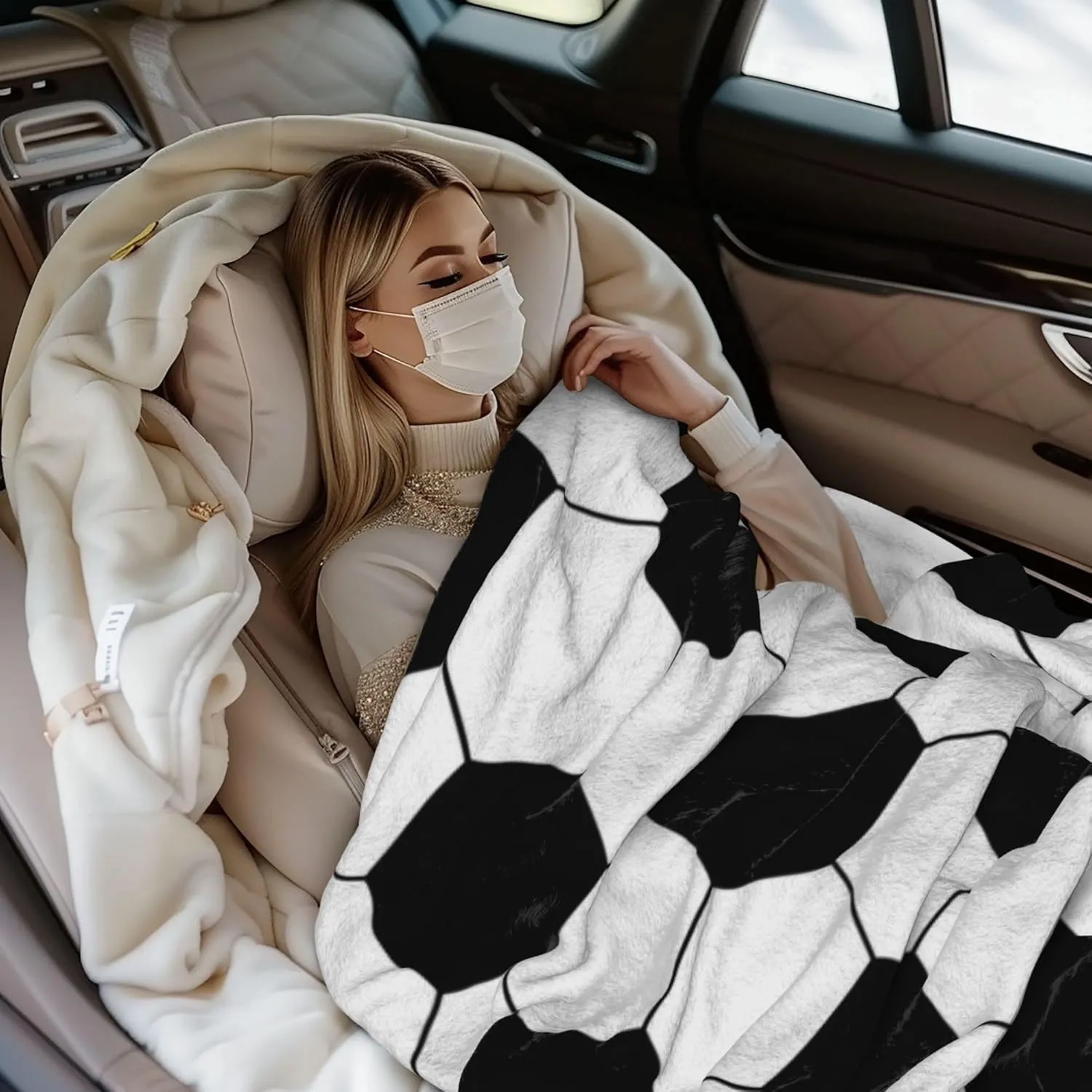 Soccer Throw Blanket, 320gsm Kids Blanket Fluffy Cozy Soft Warm Plush Lightweight Decorative Blanket Gifts for Boys Girls Women Men Baby, Blankets Quilt for Bed Sofa Chair Couch(60"x50")