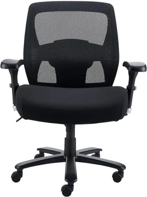 STAPLES Driscott Ergonomic Home Office Chair, Breathable Mesh with Wheels, Adjustable Height, Lumbar Support, Black