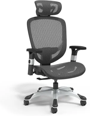 Staples Hyken Ergonomic Swivel Task Chair, Adjustable with Breathable Mesh & Lumbar Support, Perfect for Home & Office, Black