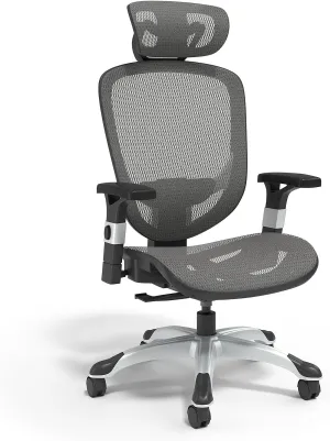 Staples Hyken Ergonomic Swivel Task Chair, Adjustable with Breathable Mesh & Lumbar Support, Perfect for Home & Office, Charcoal Gray