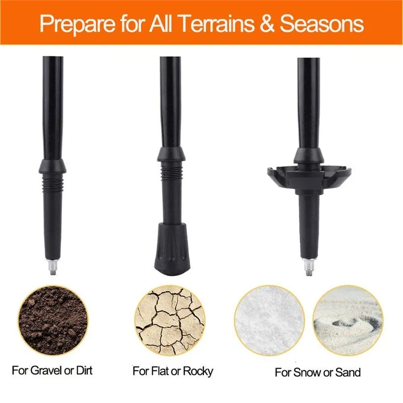 Sticks Trendy Carbon Local shipping options Trekking Walking 2pc foldable Fiber Hiking