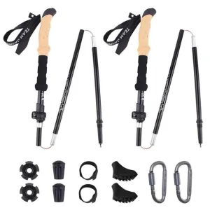 Sticks Trendy Carbon Local shipping options Trekking Walking 2pc foldable Fiber Hiking